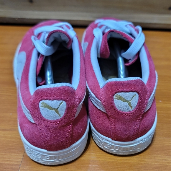 Puma Red White Suede Woman Sneakers - Picture 5 of 9